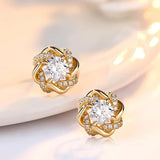 Certified 2 Carat Moissanite Earrings Stud For Women Wedding Engagement 100% 925 Sterling Siver Trending Jewelry Perfect Gift