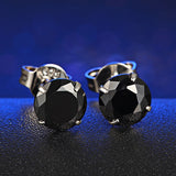Diala 4MM Round Swarovski Stud Earrings