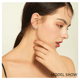 Real 100% 925 Sterling SIlver 0.5/1.2 Carats D Color Moissanite Earrings Studs For Women Certificate Flower Kpop Diamond Jewelry