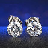 Diala 4MM Round Swarovski Stud Earrings