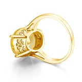 Sparkle with our women's citrine ring, crafted in 14K gold-plated 925 sterling silver.