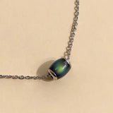 Trendy Temperature Change Color Mood Necklace Water-Drop Jewelry Smart Discolor Pendant Best Gift For Friends Free Shipping