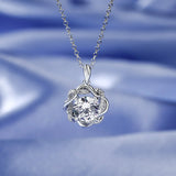 White / Gold plated Moissanite Pendant Silver 925 Women Jewellery With Necklace Cubic Zirconia