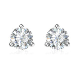 Real 100% 925 Sterling SIlver 0.5/1.2 Carats D Color Moissanite Earrings Studs For Women Certificate Flower Kpop Diamond Jewelry