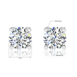 Real 100% GRA Moissanite Earrings Stud For Women 925 Sterling Siver White Gold Color Gemstone Diamond Earrings Wedding Jewellery