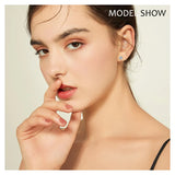 Real 100% 0.3ct 4mm Moissanite Earrings Stud For Women Real 925 Sterling Siver 14K Gold Plated Korean Earrings Women's Jewelry