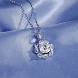 White / Gold plated Moissanite Pendant Silver 925 Women Jewellery With Necklace Cubic Zirconia