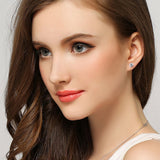 Diala 4MM Round Swarovski Stud Earrings