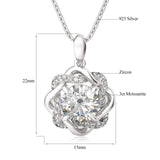 White / Gold plated Moissanite Pendant Silver 925 Women Jewellery With Necklace Cubic Zirconia