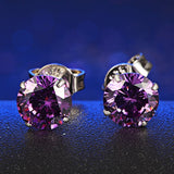 Diala 4MM Round Swarovski Stud Earrings
