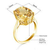 Sparkle with our women's citrine ring, crafted in 14K gold-plated 925 sterling silver.