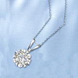 Luxury 1 carat D Color Moissanite Necklace For Women Sterling Silver 925 Pendant Diamond Testing Brilliant Jewelry Wedding Gifts