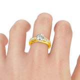 RedWood Famous Brand 1 Carat Moissanite Ring woman Solid 925 Sterling Silver Wedding Certified Eternity Luxury Female Jewelry DD