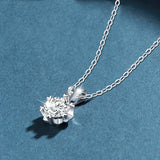 Luxury 1 carat D Color Moissanite Necklace For Women Sterling Silver 925 Pendant Diamond Testing Brilliant Jewelry Wedding Gifts