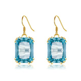Aquamarine Earrings Silver 925 Sky Blue Topaz Drop Earrings For Women Gemstone Party Valentines Earring Fine Jewelry Gifts