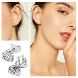 Real 100% 925 Sterling SIlver 0.5/1.2 Carats D Color Moissanite Earrings Studs For Women Certificate Flower Kpop Diamond Jewelry