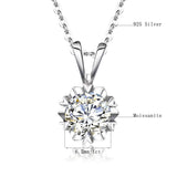 Luxury 1 carat D Color Moissanite Necklace For Women Sterling Silver 925 Pendant Diamond Testing Brilliant Jewelry Wedding Gifts