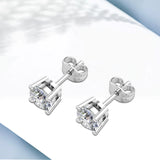 Real 100% GRA Moissanite Earrings Stud For Women 925 Sterling Siver White Gold Color Gemstone Diamond Earrings Wedding Jewellery