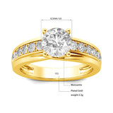 RedWood Famous Brand 1 Carat Moissanite Ring woman Solid 925 Sterling Silver Wedding Certified Eternity Luxury Female Jewelry DD