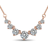 New In 7 Stones Moissanite Necklace For Women Luxury Designer 925 Sterling Silver Original Certified Jewelry Wedding Gift Female