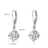 Certificated Moissanite Earrings For Women 100% 925 silver Long Dangle Earings Pass Diamond Tester Lever Backs Luxury Jewelry ME