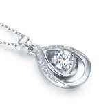 Tear Drop 1 Carat Moissanite Necklace Women Sterling Silver 925 Wedding Luxury Jewelry Pass Diamond Test For Mother's Day Gift D