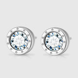 Round Cut 1ct Moissanite Earrings With Certificate 100% Silver 925 diamond Earring Stud