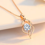 Trendy I Love You Forever Moissanite Necklace 1 Carat D Color With GRA Certificate Real Silver 925 Women Jewelry For Engagement