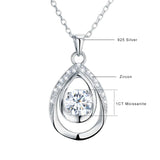 Tear Drop 1 Carat Moissanite Necklace Women Sterling Silver 925 Wedding Luxury Jewelry Pass Diamond Test For Mother's Day Gift D