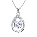 Tear Drop 1 Carat Moissanite Necklace Women Sterling Silver 925 Wedding Luxury Jewelry Pass Diamond Test For Mother's Day Gift D