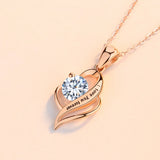 Trendy I Love You Forever Moissanite Necklace 1 Carat D Color With GRA Certificate Real Silver 925 Women Jewelry For Engagement