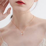 Trendy I Love You Forever Moissanite Necklace 1 Carat D Color With GRA Certificate Real Silver 925 Women Jewelry For Engagement
