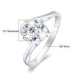 Trendy Angel Kiss Love Moissanite Ring Woman Stering Silver Luxury Wedding Jewelry For Women Hypoallergenic Beautiful Gift Wife