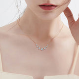 New In 7 Stones Moissanite Necklace For Women Luxury Designer 925 Sterling Silver Original Certified Jewelry Wedding Gift Female