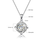 Windmill Moissanite Necklaces For Women Sterling Silver 925 Eternity Designer Luxury Jewelry With Certificate Code Engravement