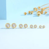 Trend Real Gold Earrings 18k Certifid Elegant Women 1ct Moissanite Diamond Earrings Stud Luxury For Wedding Fine Jewelry New