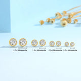 Trend Real Gold Earrings 18k Certifid Elegant Women 1ct Moissanite Diamond Earrings Stud Luxury For Wedding Fine Jewelry New