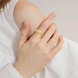 Chain Design Cuban Rings For Women With Moissanite Stones Real 925 Silver Pass Diamond Test