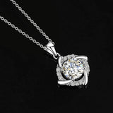 Windmill Moissanite Necklaces For Women Sterling Silver 925 Eternity Designer Luxury Jewelry With Certificate Code Engravement
