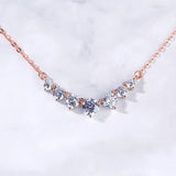 New In 7 Stones Moissanite Necklace For Women Luxury Designer 925 Sterling Silver Original Certified Jewelry Wedding Gift Female