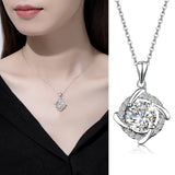 Windmill Moissanite Necklaces For Women Sterling Silver 925 Eternity Designer Luxury Jewelry With Certificate Code Engravement