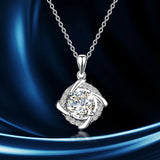 Windmill Moissanite Necklaces For Women Sterling Silver 925 Eternity Designer Luxury Jewelry With Certificate Code Engravement