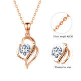 Trendy I Love You Forever Moissanite Necklace 1 Carat D Color With GRA Certificate Real Silver 925 Women Jewelry For Engagement